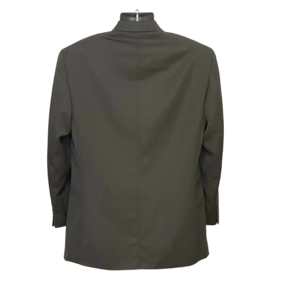 Carlo Mandrone 40R Double Breasted Pure Virgin Wool Blazer Brown Canada